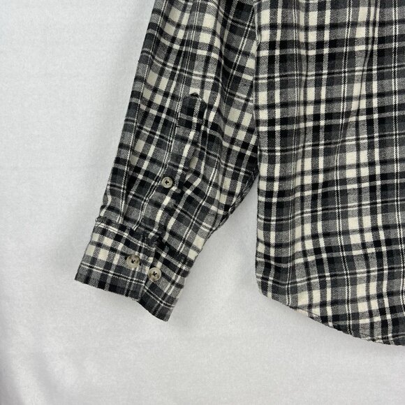 Mountain Ridge Explore Life Men's Long Sleeve Black White Plaid Shirt XL Buttons - Picture 5 of 10